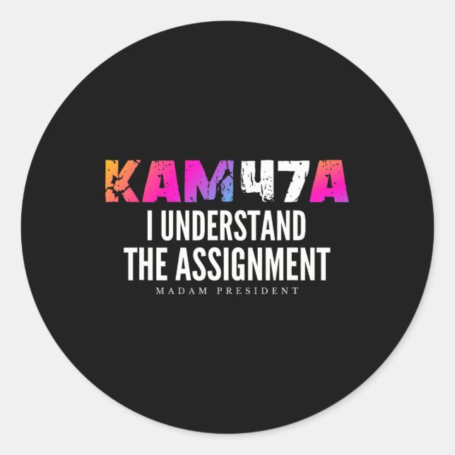 Harris Kam47a Ich verstehe das Ignment-Meme Runder Aufkleber (Vorderseite)