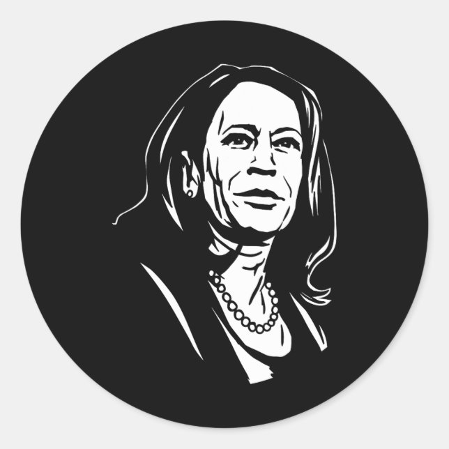 Harris Kamala Harris 47 47. Präsident Runder Aufkleber (Vorderseite)