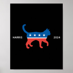 Harris-Katze 2024 - Abstimmung für Kamala Wheimer Poster