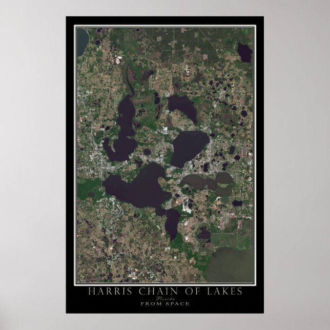 Harris Kette von Seen Florida aus dem Weltraumsate Poster (Vorne)