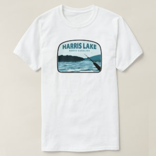 Harris Lake North Carolina Angelrute T-Shirt