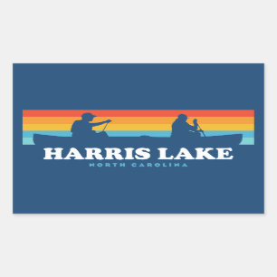 Harris Lake North Carolina Canoe Rechteckiger Aufkleber
