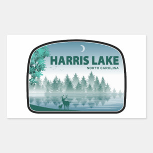 Harris Lake North Carolina Hirsche Rechteckiger Aufkleber