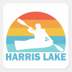 Harris Lake North Carolina Kayak Quadratischer Aufkleber