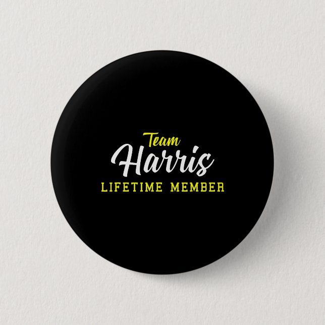 Harris Lifetime Member Nachname Birthday Wedding N Button (Vorderseite)