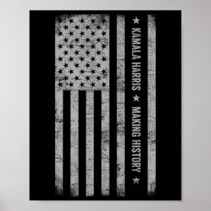 Harris Making History Grunge erschüttert Amerikane Poster