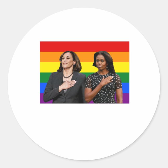 Harris Obama 2029 Runder Aufkleber (Vorderseite)