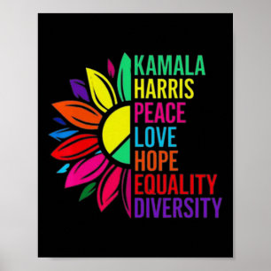 Harris Peace Liebe Equality Hope Diversity 1 Poster