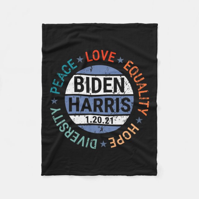 Harris Peace Liebe Equality Hope Diversity Januar Fleecedecke (Vorderseite)