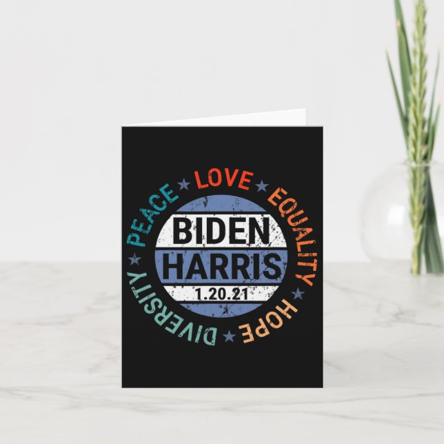 Harris Peace Liebe Equality Hope Diversity Januar Karte (Vorderseite)