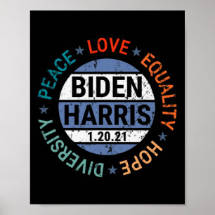 Harris Peace Liebe Equality Hope Diversity Januar Poster