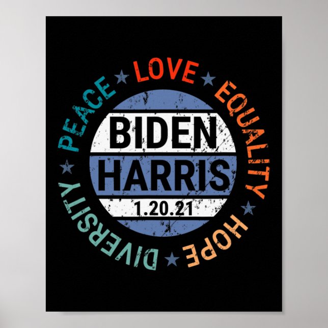 Harris Peace Liebe Equality Hope Diversity Januar Poster (Vorne)