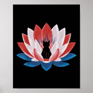 Harris Präsidentin Kampagne Lotus Kinderlos Katze Poster