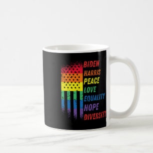 Harris Rainbow American Flag Novelty T-Shirt Inaug Kaffeetasse