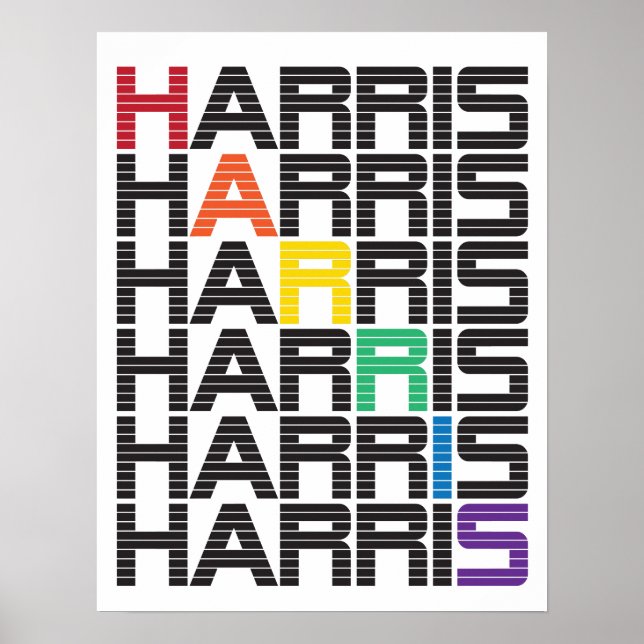 HARRIS Regenbogentexte Poster (Vorne)