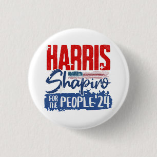 Harris Shapiro 2024 Für das Volk US-Flagge Button