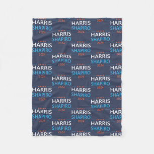 Harris Shapiro 2024 Kamala Harris Democrat Fleecedecke