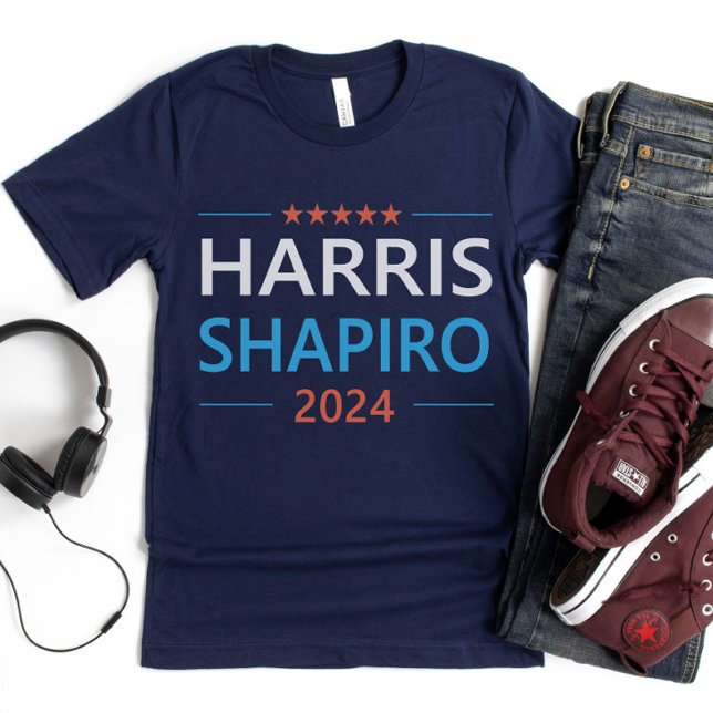 Harris Shapiro 2024 Kamala Harris Democrat T-Shirt (Von Creator hochgeladen)