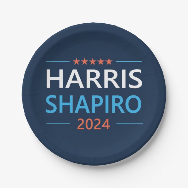 Harris Shapiro 2024 Pappteller (Vorderseite)