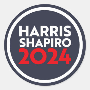 HARRIS SHAPIRO 2024 RUNDER AUFKLEBER