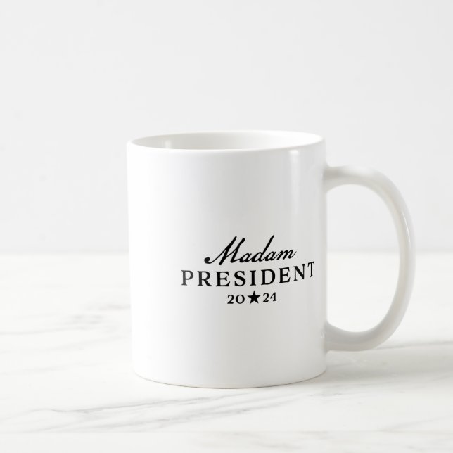 Harris Simple Script Feminine Frau Präsidentin 202 Kaffeetasse (Rechts)