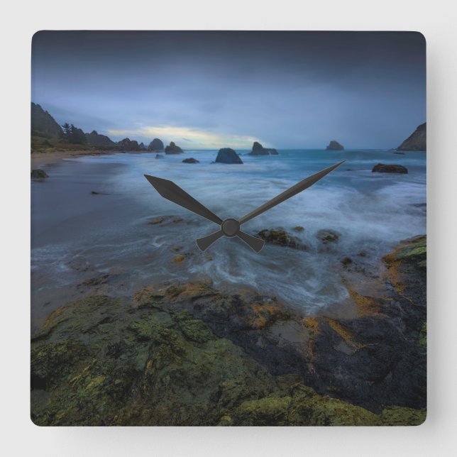 Harris-Strand-Staats-Park | Oregon Quadratische Wanduhr (Vorderseite)