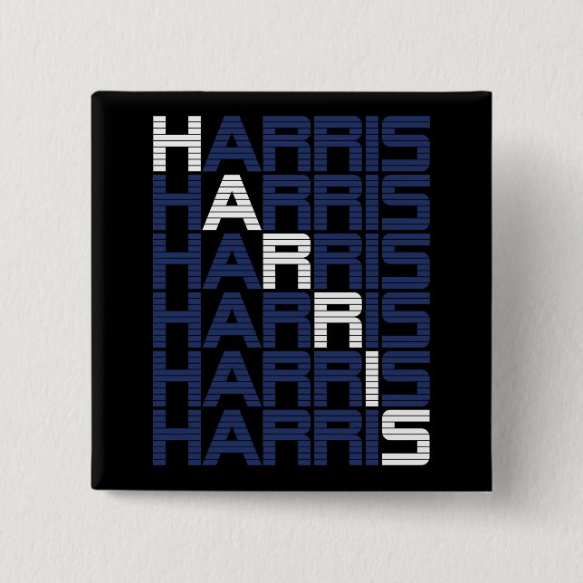 HARRIS-Textstapel Button (Vorderseite)