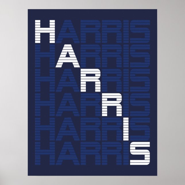 HARRIS-Textstapel Poster (Vorne)