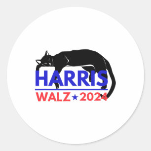 Harris Tim Waltz Harris Waltz 2024 Harris Cat Runder Aufkleber