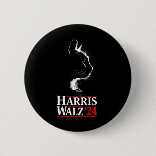 Harris Tim Walz Waltz 2024 Vp Funny Cat Harris Wal Button