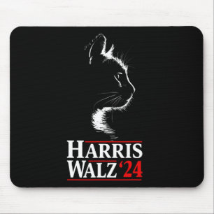 Harris Tim Walz Waltz 2024 Vp Funny Cat Harris Wal Mousepad