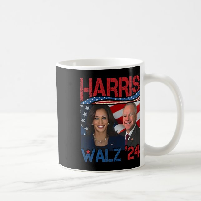 Harris Tim Walz Waltz 3 Kaffeetasse (Rechts)