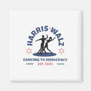 Harris Tim Walz Walzer 2024 Tanzen für die Demokra Magnet