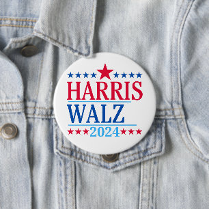 Harris und Walz 2024 Button