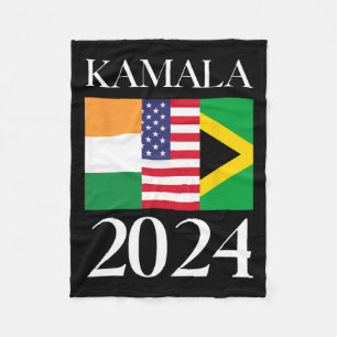 Harris Vote 2024 Indische jamaikanische Flagge Fleecedecke