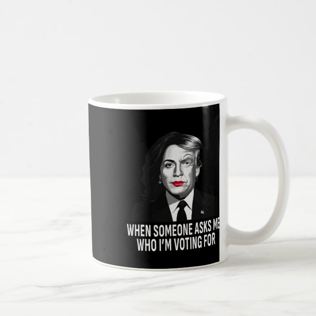 Harris Vs Donald Trump Funny Election Meme Kaffeetasse (Rechts)