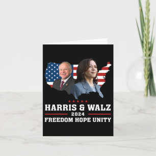 Harris W 2024 Freedom Hope Unity Political Kamala Karte