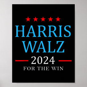 Harris W 2024 für die Win Kamala Kampagne Poster