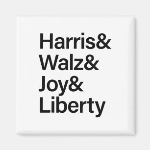 Harris W Joy Liberty Vote Kamala Harris Präsident Magnet