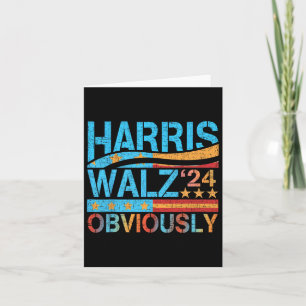 Harris W Offensichtlich! Harris Waltz Wahl 2024 1 Karte