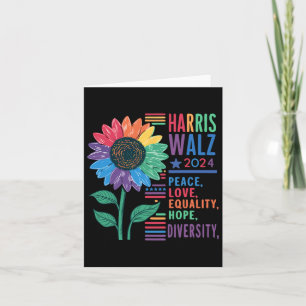 Harris W Peace Liebe Equality Hope Diversity Kamal Karte