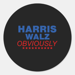 Harris Waltz 2024 Balz zum Walz Runder Aufkleber