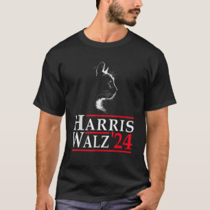 Harris Waltz 2024 Funny Cat Abstimmung für Kamala T-Shirt