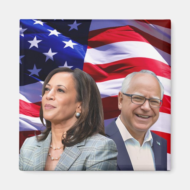 Harris Waltz 2024 - Kamala Harris Tim Waltz Magnet (Vorne)