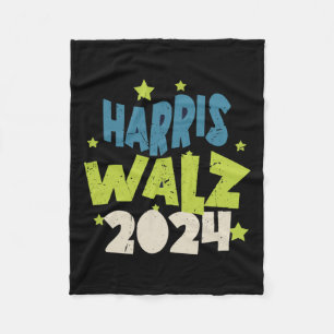 Harris Waltz 2024 mit Sternen Fleecedecke
