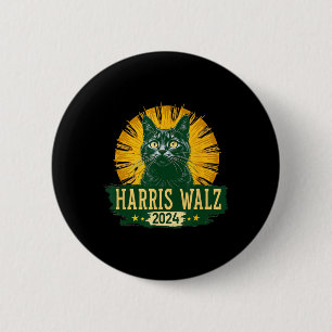 Harris Waltz 2024 Spaß Cat Election Kamala Harris Button