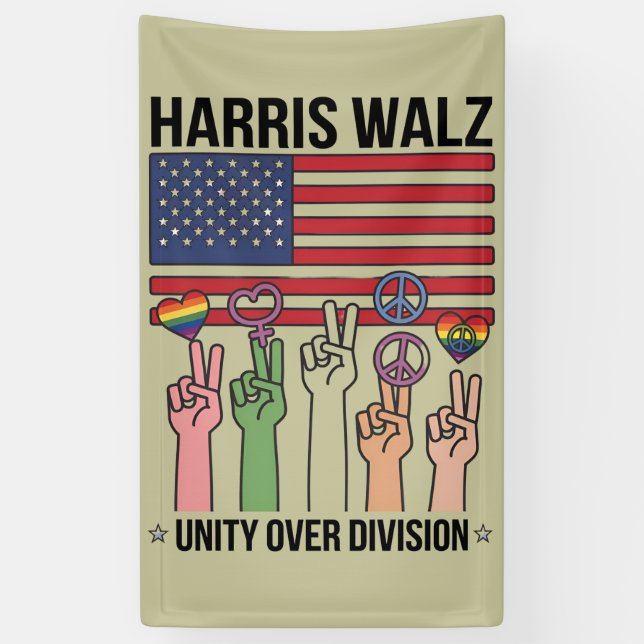 Harris Waltz 2024 Unity over Division Banner (Vertikal)