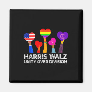 Harris Waltz 2024 Unity over Division Kamala Harri Magnet