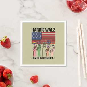 Harris Waltz 2024 Unity over Division Serviette