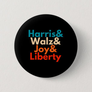 Harris Waltz 2024 Vintag Retro Tim Wheimer Kamala Button